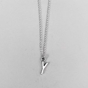 3 for $49 New Silver "Y" Initial Necklace